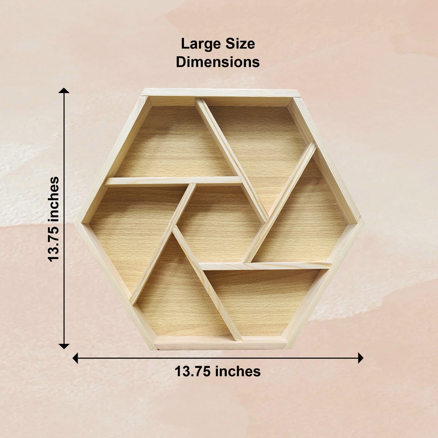 Dry Fruit & Nuts Box with 7 Sections - Hexagonal Gift Platter (Large Size)